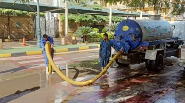 مياه المنوفية: شفط تجمعات مياه الأمطار بمدينة شبين الكوم مياه المنوفية: شفط تجمعات مياه الأمطار بمدينة شبين الكوم