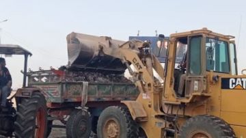 حملة نظافة مكبرة بطول طريق الزقازيق القنايات