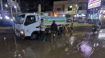 كفر الشيخ .. رفع مياه الأمطار من شوارع وميادين بيلا صور كفر الشيخ .. رفع مياه الأمطار من شوارع وميادين بيلا صور