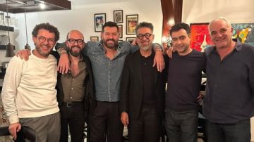 عمرو يوسف في عشاء مع نجوم احتفالية المتحف الكبير