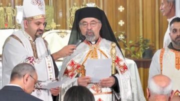 البطريرك الأنبا إبراهيم اسحق يحتفل بعيد شفيع كنيسة سان جورج بغبريال البطريرك الأنبا إبراهيم اسحق يحتفل بعيد شفيع كنيسة سان جورج بغبريال