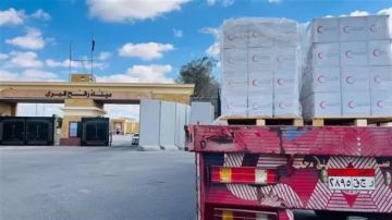 الهلال الأحمر المصري يدفع بـ 260 ألف سلة غذائية عبر قافلة إلى غزة الهلال الأحمر المصري يدفع بـ 260 ألف سلة غذائية عبر قافلة إلى غزة