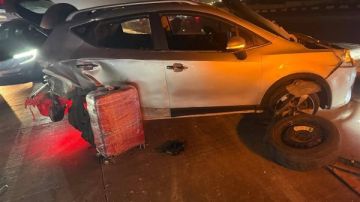 تصادم عدد من السيارات يسفر عن مصرع سيدة وابنتها أعلى الطريق السياحي.. صور