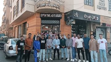 طلاب معهد إيحوث يزورون غرفة شركات السياحة والسفر بالأقصر