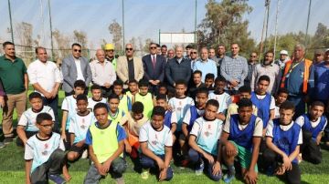 محافظ الجيزة يفتتح الملعب الخماسي وصالة ألعاب القوى بنادي المناجم محافظ الجيزة يفتتح الملعب الخماسي وصالة ألعاب القوى بنادي المناجم