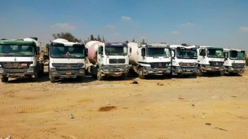 جهاز 6 أكتوبر يتحفظ على 12 خلاطة ومضخة خرسانة مخالفة