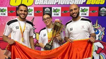 محافظ كفر الشيخ يهنئ الفائزين بذهبية العالم لكرة السرعة .. صور