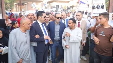 متابعة ميدانية من الأجهزة التنفيذية لمحافظة بني سويف لسير العملية الانتخابية