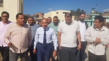 جولة ميدانية لـ رئيس مياه كفر الشيخ الجديد بمنطقة دسوق صور