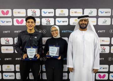 رئيس الوفد الإماراتي يشيد بتنظيم مصر للبطولة الدولية لتنس الطاولة رئيس الوفد الإماراتي يشيد بتنظيم مصر للبطولة الدولية لتنس الطاولة