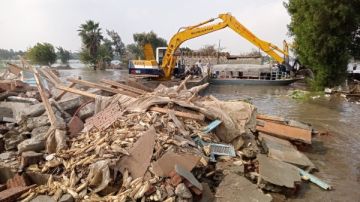 محافظ المنوفية يتابع جهود إزالة التعديات على مجرى نهر النيل