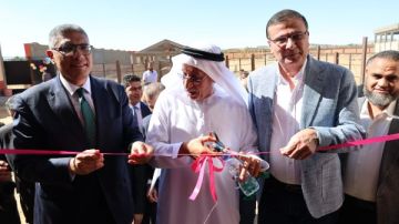 وزير الزراعة ومحافظ الجيزة يفتتحان مشروعات تنموية بالواحات البحرية