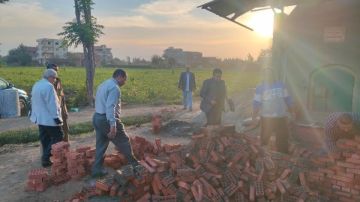 إزالة تعديات على الأراضي الزراعية وبناء مخالف بأشمون والباجور وشبين الكوم