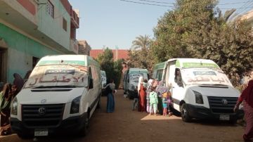 تقديم 3550 خدمة طبية مجانية لأهالي قرية زكي فاضل بأهناسيا ضمن حياة كريمة 