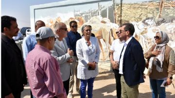 محافظ الأقصر والسفير الفرنسي يتفقدان مشروع تجميل نجع الملقطة بالقرنة