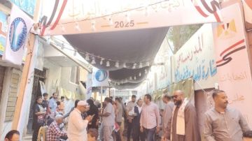 استمرار توافد الناخبين على لجان مدرسة محمد الفقي في أبو النمرس