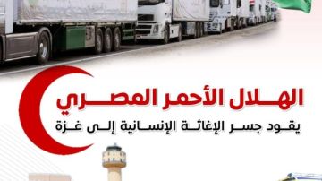 بالإنفوجراف..الهلال الأحمر المصري يقود جسر الإغاثة الإنسانية إلى غزة بالإنفوجراف..الهلال الأحمر المصري يقود جسر الإغاثة الإنسانية إلى غزة