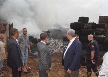 على مساحة فدان ونصف و7 سيارات إطفاء لإخماده.. تفاصيل حريق شونة كتان بالغربية