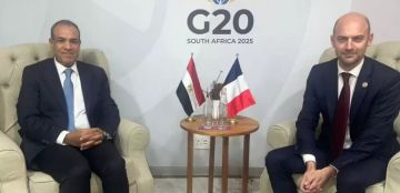 وزير الخارجية يعقد مباحثات مع نظيره الفرنسي على هامش أعمال قمة مجموعة العشرين