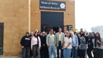 إدارة التراث بالشرقية تنظم رحلة تعليمية إلى متحف تل بسطا لطلاب المدارس