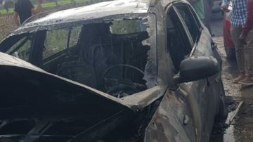 اشتعال سيارة ملاكى دون خسائر فى الارواح على أحد الطرق بالدقهلية