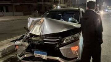 حادث الفنان فادي خفاجة.. تفاصيل تحطم سيارته بالصور