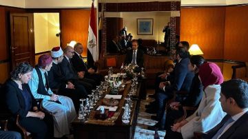 وزير الخارجية يلتقي أعضاء الجالية المصرية في إسلام آباد