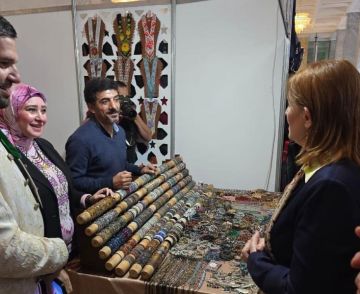 شباب جهاز تنمية المشروعات يشاركون في معرض الصالون الدولي للصناعات التقليدية بالجزائر شباب جهاز تنمية المشروعات يشاركون في معرض الصالون الدولي للصناعات التقليدية بالجزائر