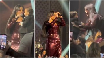 بعد تهجم معجب عليها.. هيفاء وهبي تداعب الأطفال في حفلها