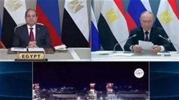 السيسى وبوتين يشهدان مراسم وضع هيكل الاحتواء لمفاعل الضبعة النووية (فيديو)