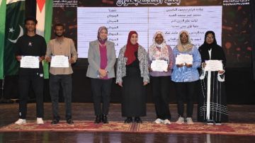 الطلاب الوافدون خلال حفل استقبالهم: أحب مكان بعد السودان.. جامعة حلوان 