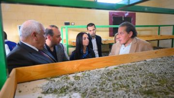 وزيرة التضامن تتفقد وحدة إنتاج الحرير في الوادي الجديد