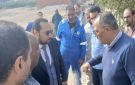 رئيس مياه القناة يتفقد مسار خط سوق المفروشات