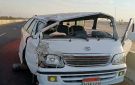 بسبب اختلال عجلة القيادة.. إصابة 6 أشخاص في انقلاب ميكروباص بالطريق الزراعى بطوخ