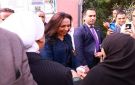 وزيرة التضامن تدلي بصوتها في لجنة مدرسة بدر الإعدادية بالدقي (صور)