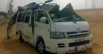 إصابة 14 شخصا في حادث انقلاب ميكروباص بطريق إسكندرية الصحراي