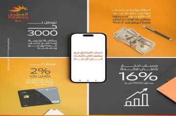 بنك المشرق مصر يقرر تعديل أسعار الفائدة على حساب المشرق نيو 