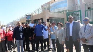 اطلاق شارة البدء لإفتتاح النسخة السادسة من الأولمبياد الرياضي للمحافظات الحدودية