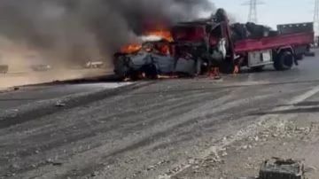 تفحمت سيارتهم بالكامل.. تفاصيل وفاة 4 مستشارين في حادث أليم بالمنيا