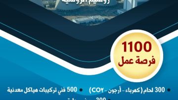 1100 فرصة عمل بمشروع الضبعة براتب يصل إلى 40 ألف جنيه 1100 فرصة عمل بمشروع الضبعة براتب يصل إلى 40 ألف جنيه