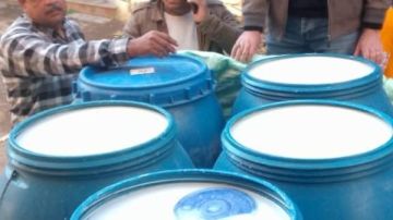 ضبط 2600 لتر لبن فرز و 65جركن بديل كيماوي مجهول المصدر ببني سويف ضبط 2600 لتر لبن فرز و 65جركن بديل كيماوي مجهول المصدر ببني سويف