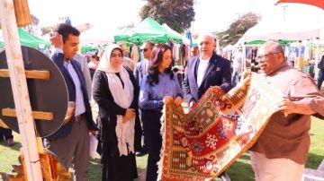 وزيرة التضامن الاجتماعي تفتتح معرض جزيرة الخير بنادي الجزيرة الرياضي