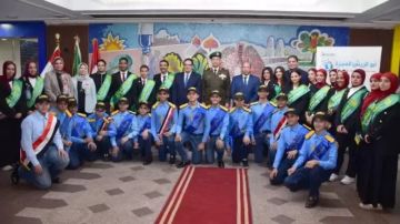 قوات الدفاع الشعبي تنظم زيارة لطلاب جامعة القاهرة ومدارس التأسيس العسكري لمستشفى أبو الريش للأطفال قوات الدفاع الشعبي تنظم زيارة لطلاب جامعة القاهرة ومدارس التأسيس العسكري لمستشفى أبو الريش للأطفال