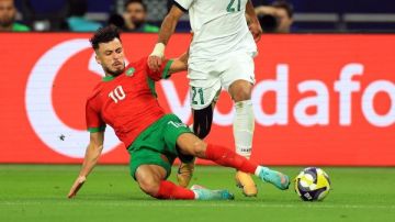 منتخب المغرب أول المتأهلين للدور نصف النهائي ببطولة كأس العرب بالفوز على سوريا 1-0 منتخب المغرب أول المتأهلين للدور نصف النهائي ببطولة كأس العرب بالفوز على سوريا 1-0