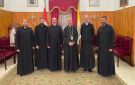البطريرك الأنبا إبراهيم إسحق يستقبل آباء الكلية الإكليريكية بالمعادي للتهنئة بعيد الميلاد