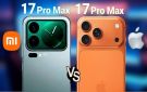 مقارنة شاملة بين Xiaomi 17 Ultra و iPhone 17 Pro Max في فئة الهواتف الرائدة