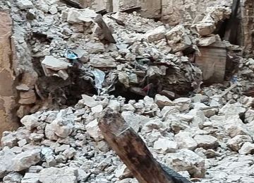 انهيار عقار قديم بمنطقة الجمرك غرب الإسكندرية بالقرب من عقار حارة النخلة.. صور