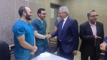نائب رئيس جامعة الأزهر وعميد طب القاهرة في زيارة مفاجئة لمستشفى سيد جلال نائب رئيس جامعة الأزهر وعميد طب القاهرة في زيارة مفاجئة لمستشفى سيد جلال