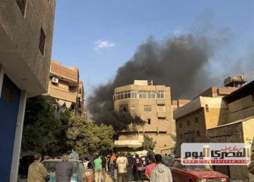 حريق ضخم يلتهم مخازن قطع غيار في حلوان.. والدخان يغطي السماء (تفاصيل كاملة)
