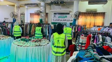 معرض لتوزيع الملابس الجديدة مجانا على 3 قرى بالمحلة